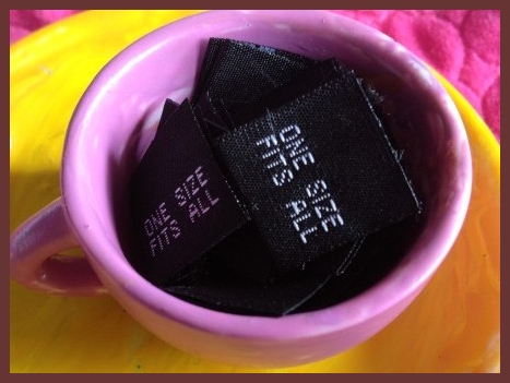 ONE SIZE Size Tags BLACK
