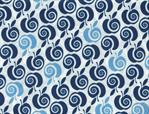Blue Swirls -by the inch