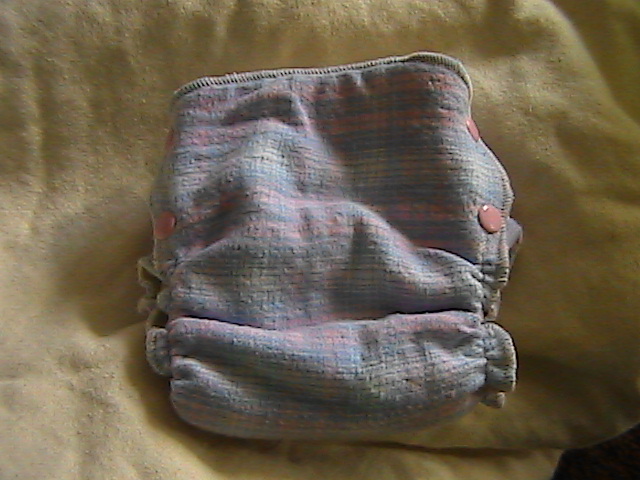Pink & Baby Blue Plaid Hemp Fitted size Small Side-Snapping