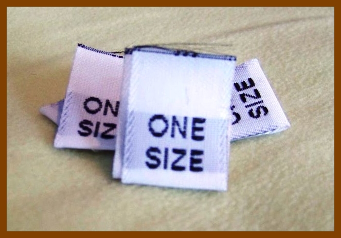 *50* ONE SIZE Size Tags White